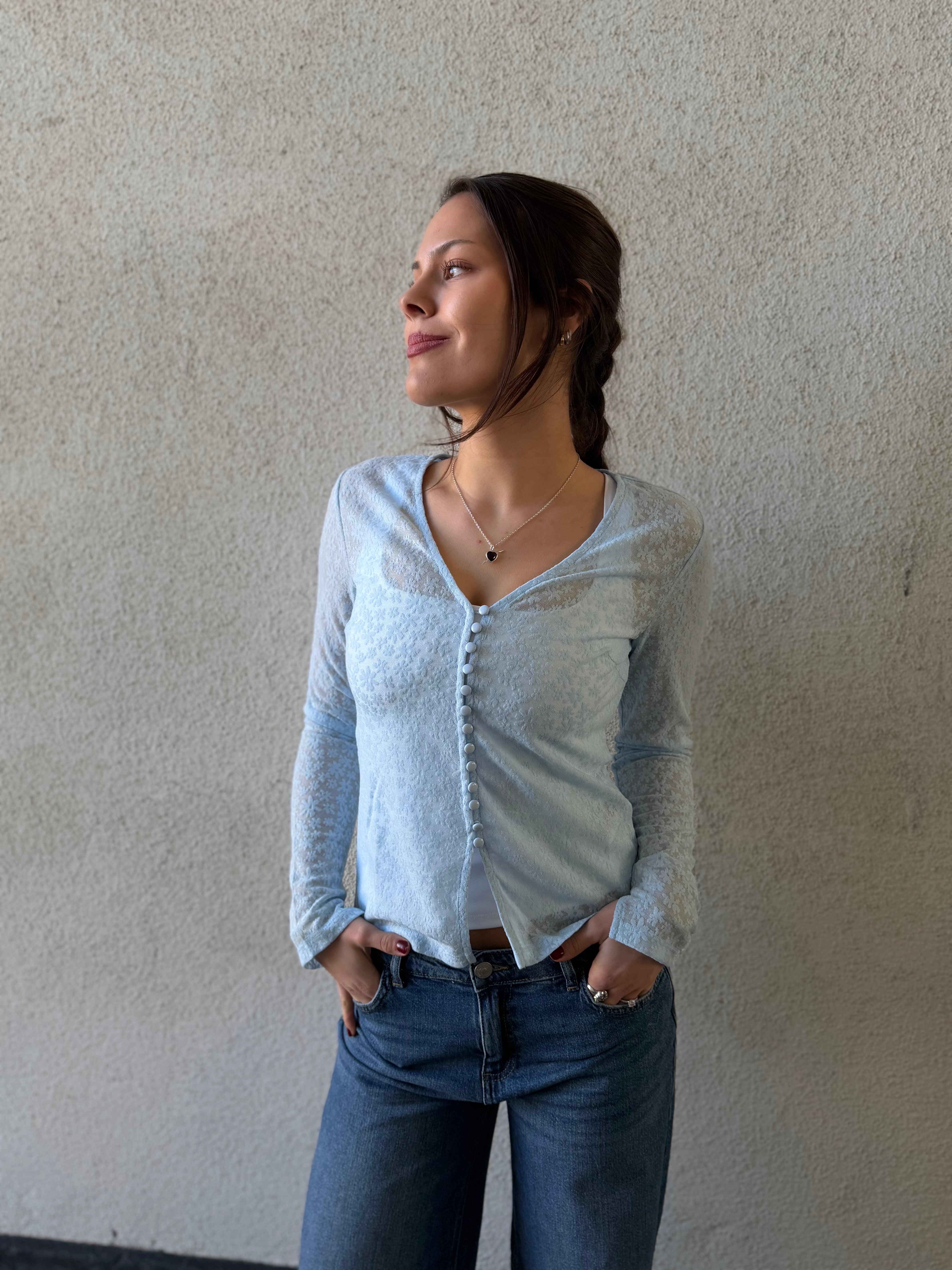 PCBAISY Cardigan - Cashmere Blue